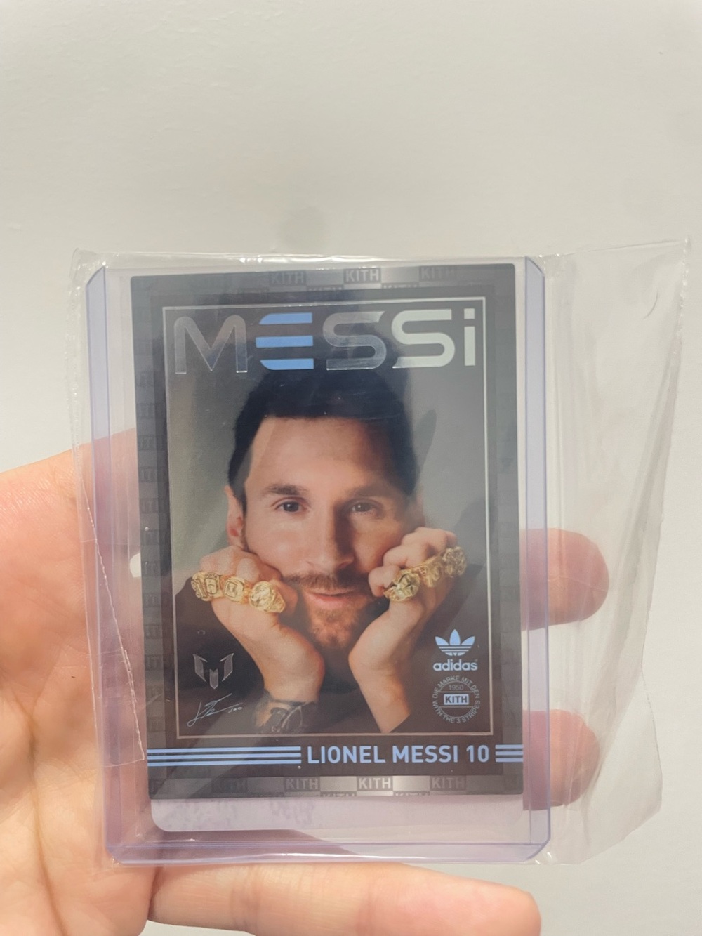 Kith x adidas Lionel Messi #10 Promo Trading Card Argentina FIFA WC 2022 very ra